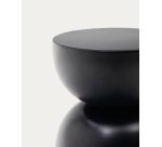 Mesa auxiliar Rachell de metal con acabado pintado negro brillante Ø 30,5 cm