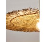 Pantalla para lámpara de techo Gualta de fibras naturales con acabado natural Ø 50 cm