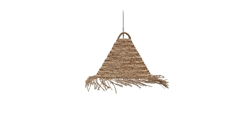 Abat-jour pour suspension Fonteta en fibres naturelles avec finition naturelle Ø 40 cm