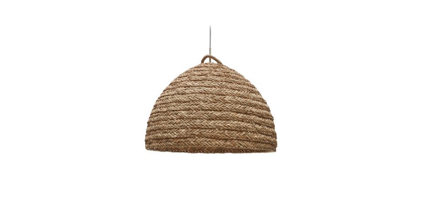 Abat-jour pour suspension Fonteta en fibres naturelles avec finition naturelle