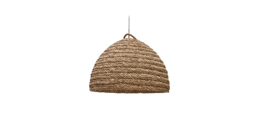 Abat-jour pour suspension Fonteta en fibres naturelles avec finition naturelle