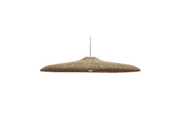 Abat-jour pour suspension Cruilles en fibres naturelles avec finition naturelle Ø 100 cm