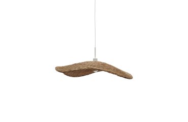 Abat-jour pour suspension Bisbal en rotin avec finition naturelle Ø 80 cm