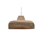 Abat-jour pour suspension Rupia fibres naturelles avec finition naturelle et noire Ø 55 cm