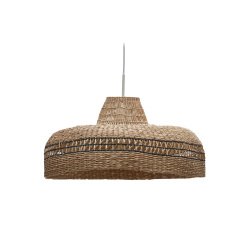 Rupia natural fiber ceiling lamp shade with a natural and black finish, Ø 55 cm