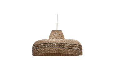Abat-jour pour suspension Rupia fibres naturelles avec finition naturelle et noire Ø 55 cm