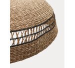 Abat-jour pour suspension Rupia fibres naturelles avec finition naturelle et noire Ø 55 cm