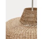 Abat-jour pour suspension Rupia fibres naturelles avec finition naturelle et noire Ø 55 cm
