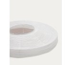 Abat-jour pour plafonnier Hila en papier blanc et placage en bois naturel Ø 55 cm