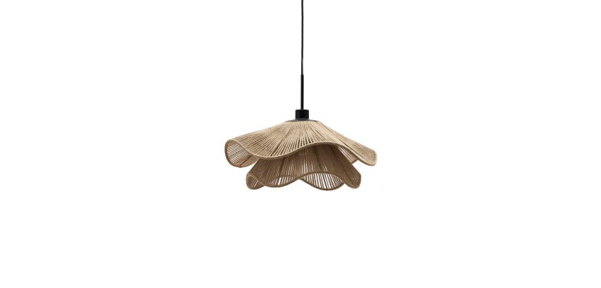Abat-jour pour suspension Pontos jute finition naturelle Ø 50 cm