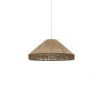 Abat-jour pour suspension Pontos jute finition naturelle Ø 45 cm
