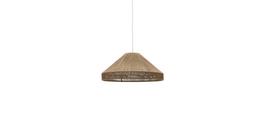 Abat-jour pour suspension Pontos jute finition naturelle Ø 45 cm