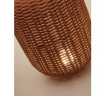 Lampe de table baladeuse Saranella en rotin synthétique