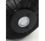 Lampe de table baladeuse grand format Saranella en rotin synthétique noir