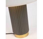 Lámpara de mesa Serenella de metal con acabado pintado blanco y verde