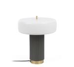 Lámpara de mesa Serenella de metal con acabado pintado blanco y verde