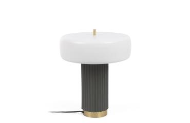 Lampe Serenella en métal peint blanc et vert