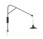 Applique murale Eleazar en métal peint noir