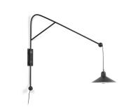 Metalen wandlamp Eleazar met zwarte afwerking