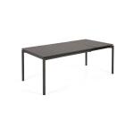 Mesa extensible de exterior Zaltana de aluminio con acabado negro mate 140 (200) x 90 cm