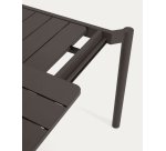 Mesa extensible de exterior Zaltana de aluminio con acabado negro mate 140 (200) x 90 cm