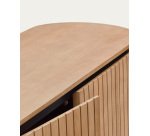 Buffet Licia 2 portes en bois massif de manguier et métal peint en noir 120 x 80 cm