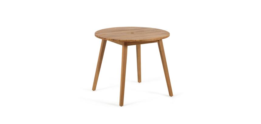 Mesa redonda Vilma de exterior de madera maciza de acacia Ø 90 cm