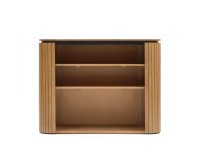 Estantería Licia de madera maciza de mango y metal pintado negro 120 x 90 cm