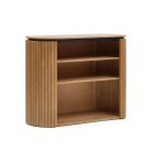 Étagères Licia en bois massif de manguier et métal peint en noir 120 x 90 cm