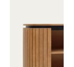 Étagères Licia en bois massif de manguier et métal peint en noir 120 x 90 cm