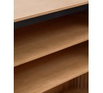 Étagères Licia en bois massif de manguier et métal peint en noir 120 x 90 cm