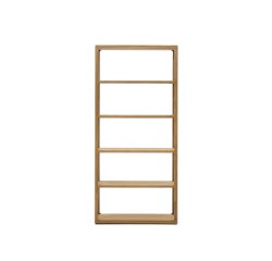 DE_Étagère Maymai avec structure en bois de chêne 90 x 193 cm