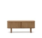 Mueble TV Mailen 2 puertas en chapa de fresno con acabado natural 120 x 50 cm