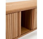 Mueble TV Mailen 2 puertas en chapa de fresno con acabado natural 120 x 50 cm