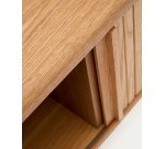 Mueble TV Mailen 2 puertas en chapa de fresno con acabado natural 120 x 50 cm