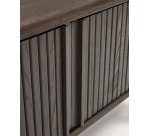 Meuble TV Mailen 2 portes en placage de frêne avec finition foncée 120 x 50 cm