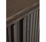 Meuble TV Mailen 2 portes en placage de frêne avec finition foncée 120 x 50 cm