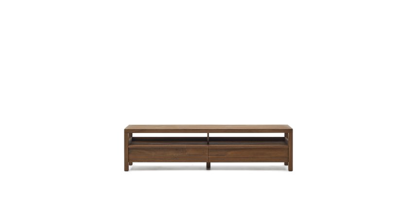 Mueble TV Sashi de madera maciza de teca 200 x 40 cm