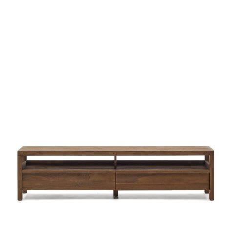 Mueble TV Sashi de madera maciza de teca 200 x 40 cm