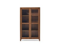 Vitrine Sashi en bois de teck 110 x 185 cm