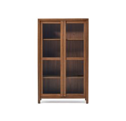 Vetrina Sashi in legno massiccio di teak 110 x 185 cm