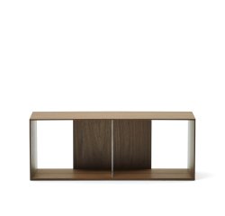 Module étagère grand format Litto en placage de noyer 101 x 38 cm