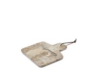 Set de tabla de cortar grande y cuchillo Suka de mármol beige