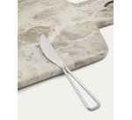 Set de tabla de cortar grande y cuchillo Suka de mármol beige