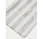 Tabla de servir grande Sylara de mármol gris y blanco