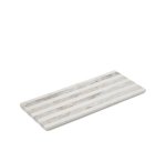 Tabla de servir grande Sylara de mármol gris y blanco