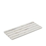 Sylara large serving board in grey and white marble