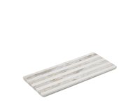 Tabla de servir grande Sylara de mármol gris y blanco