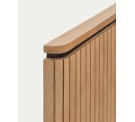 Cabecero Licia de madera maciza de mango y metal acabado pintado negro para cama de 180 cm