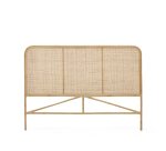 Quiterie rattan headboard with a natural finish, 150/160 cm